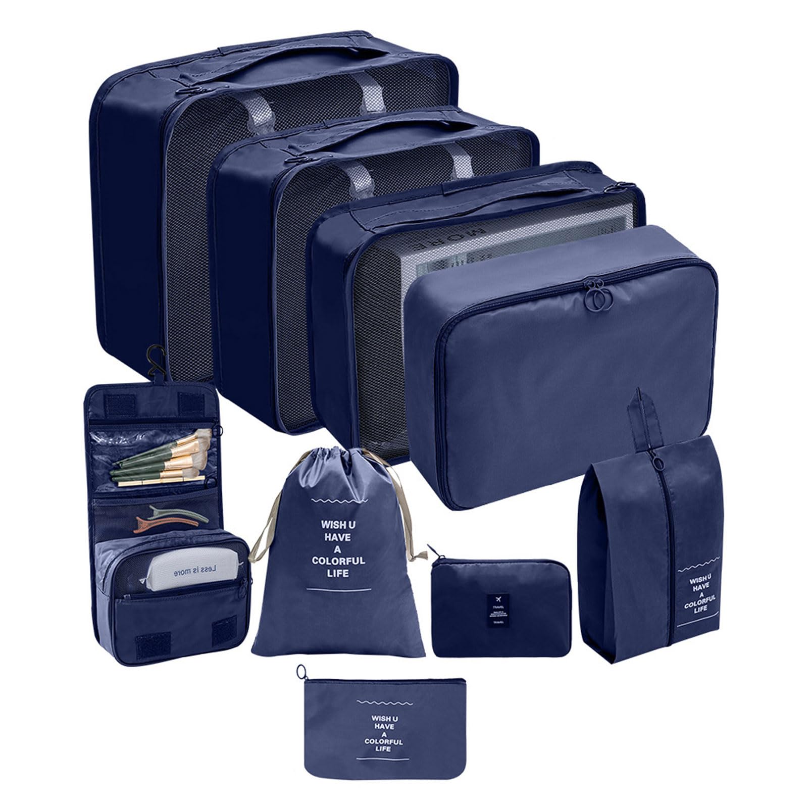 9 Pz/Set Borsa Da Viaggio Abbigliamento Bagagli Organizzatore Scarpe Organizzatori Valigia Viaggio Sacchetto Imballaggio