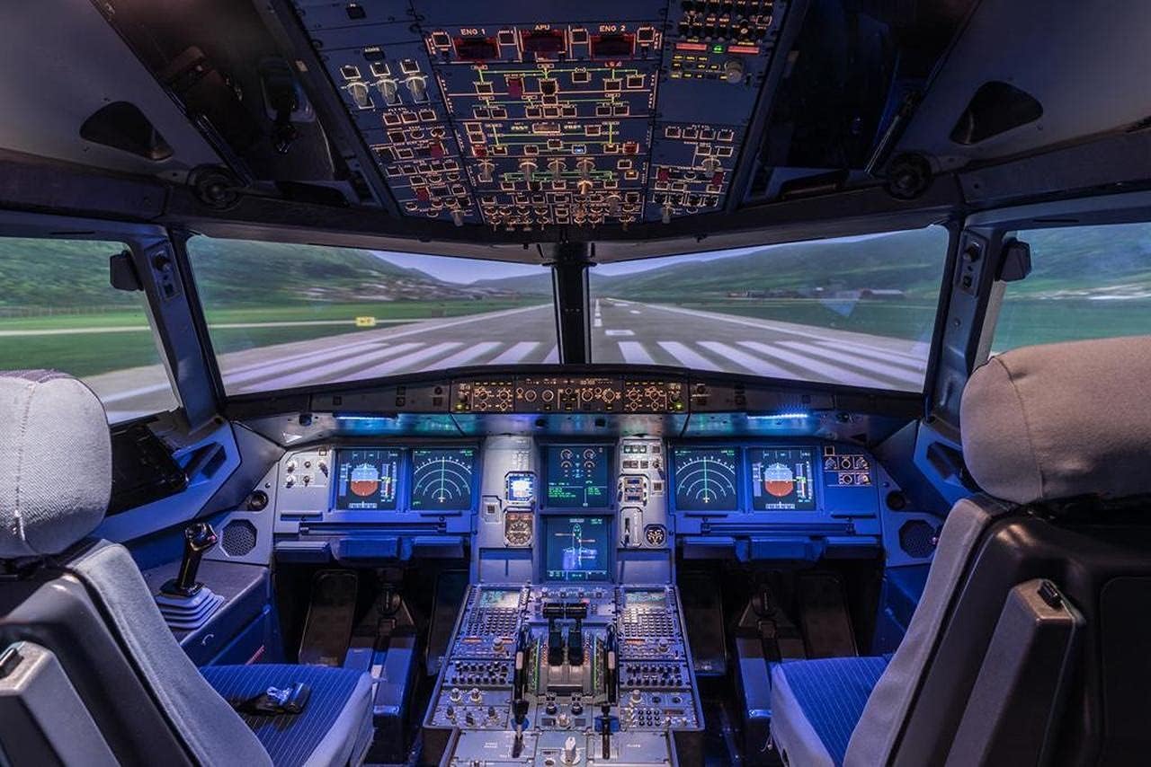 Attractive Adults Kids 1000 Pieces Wooden Jigsaw Puzzle Airplane Pilot Cockpit Runway Puzzle Challenging Educational Fun Family Games Toys Gifts for Home Kitchen Decor Family Activities