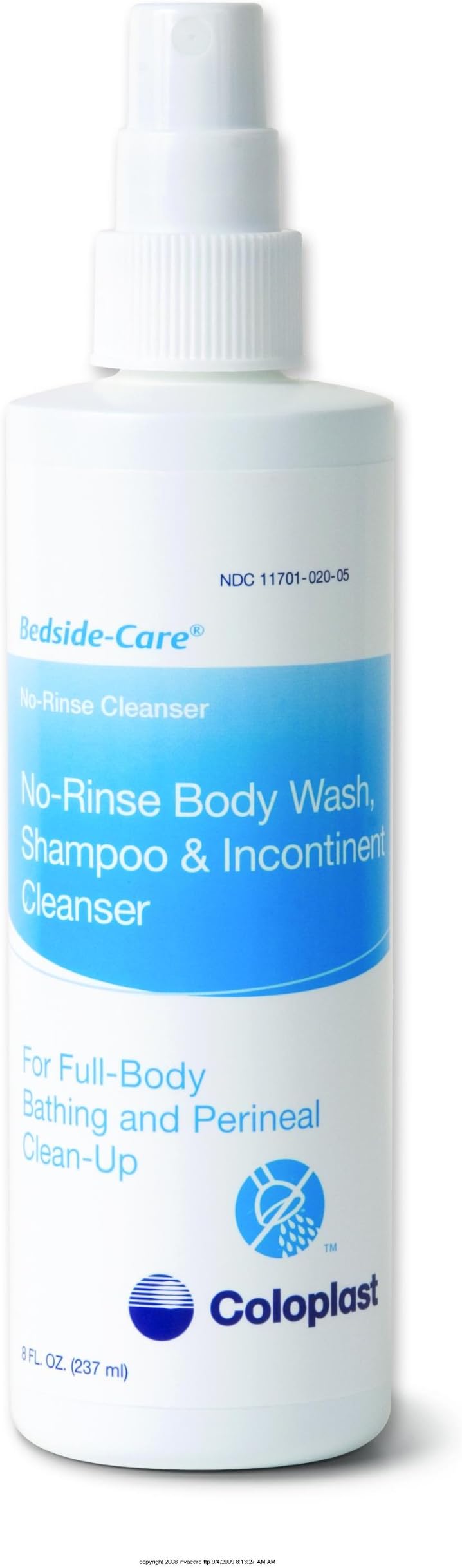 BedsideCare RinseFree Shampoo and Body Wash, 8 oz. Pump