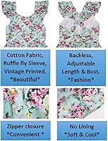 Vista 287 de Vestido de verano para niña, de algodón, con diseño floral