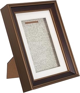 FUOYLOO Medal Frame: Solid Wood Medal Box - 7 Inches Wooden Display Case for Badges - Awards Shadow Box to Display Memorabilia, Pins, Awards, Tickets and Photos