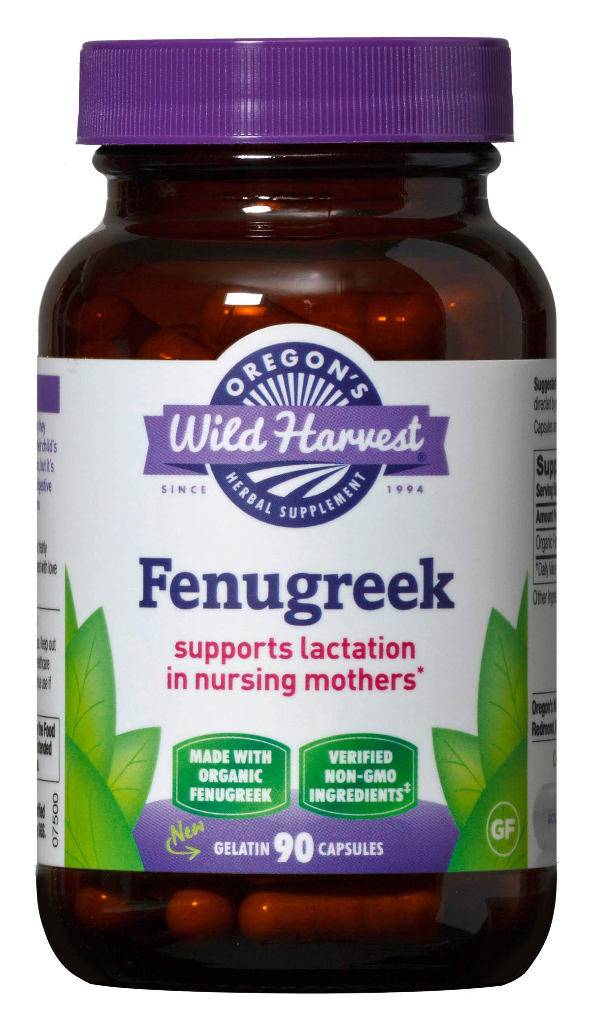 Oregon's Wild HarvestFenugreek 90 Vegetarian Capsules