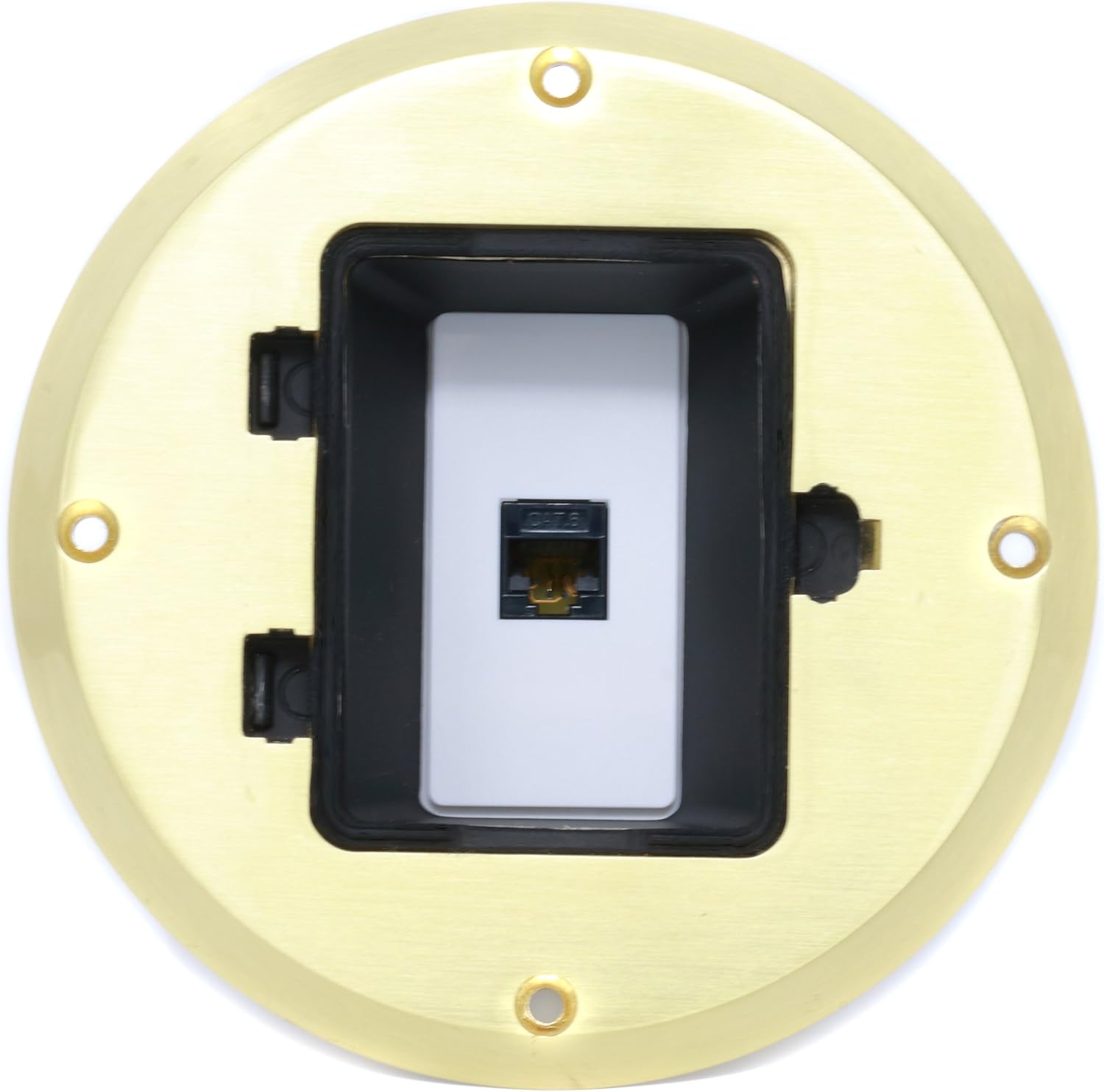 RiteAV 1 Gang 1 Port Cat6 Floor Box - Gold