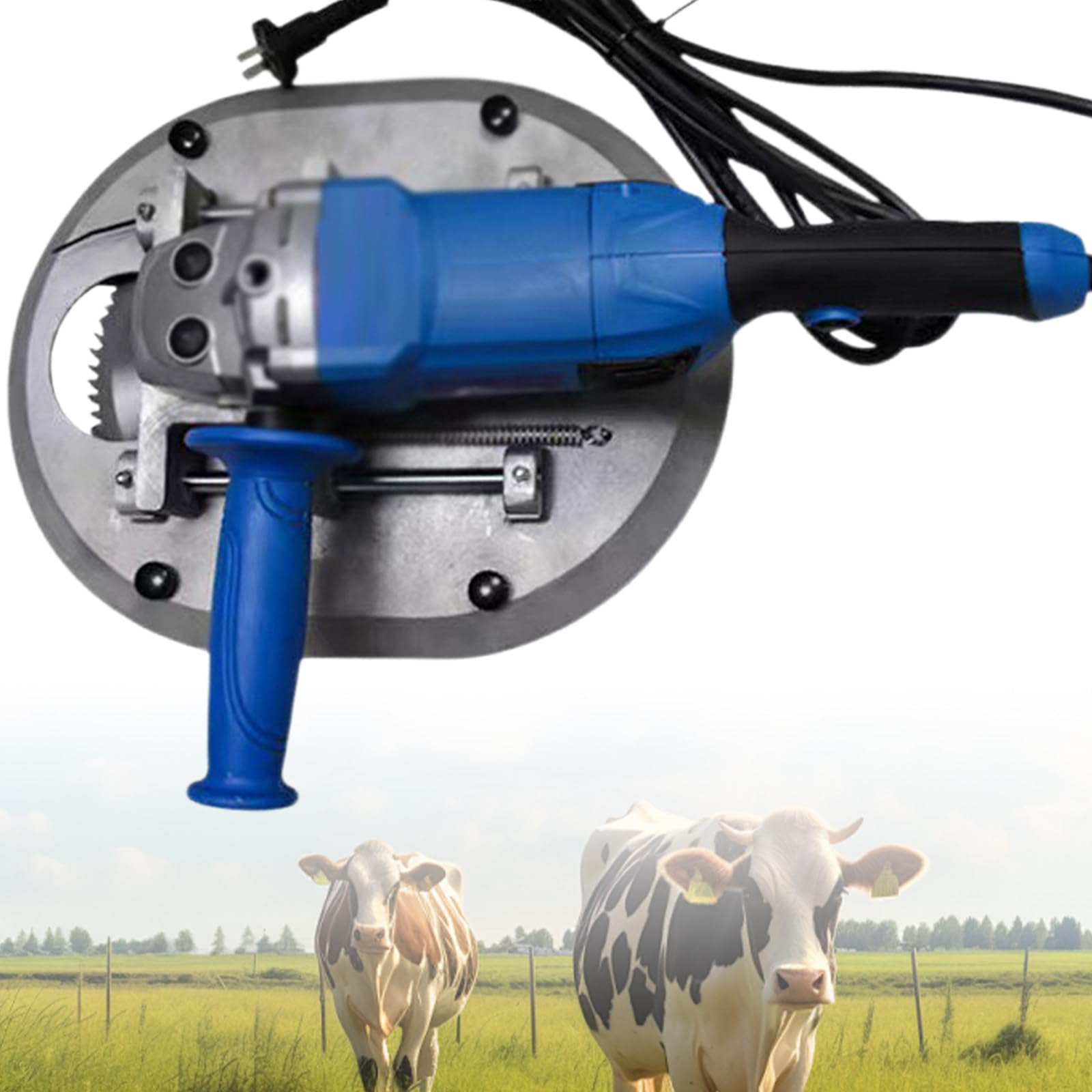 Sjyclaviger Updated Machine for Cutting Cow Horns, Electric Dehorner for Cattle Adult Cow, 1500w Horn Cutting Machine, for Humane Disbudding & Dehorning Livestock Equipment Blue-200