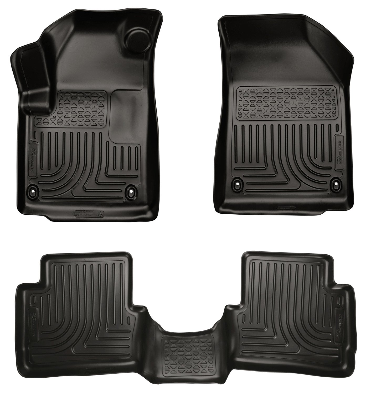 Husky Liners Weatherbeater Floor Mats Fits 2013-2016 Dodge Dart Front 2nd Row 3-pc Black - 99021