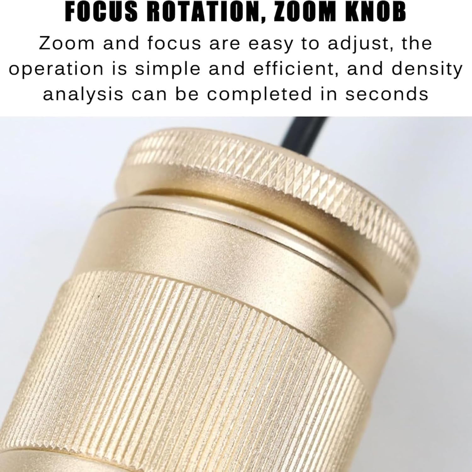 Lustro do analizy gęstości tkaniny, cyfrowy tester gęstości 50-200x, ze światłem LED, ręczne ustawianie ostrości, przenośny, do szybkiego testowania tkanin