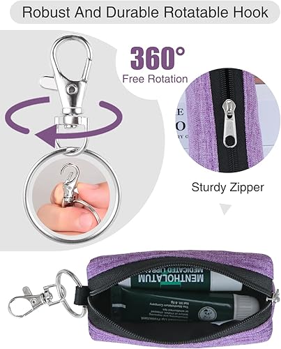 Miniatura 8 de Meiiy Chapstick Holder - Bolsa para bálsamo labial, bolsa para lápiz labial, soporte para brillo de labios con gancho, relleno de calcetines, regalo