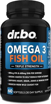 Omega 3 Fish Oil Supplements - Triple Strength Fish Oil Omega 3 Supplements 2000mg EPA DHA Women Men - Triple Strength Natural Omega3 Supplement 2000mg EPA DHA Fatty Acids 1000mg Burpless 60 Softgels
