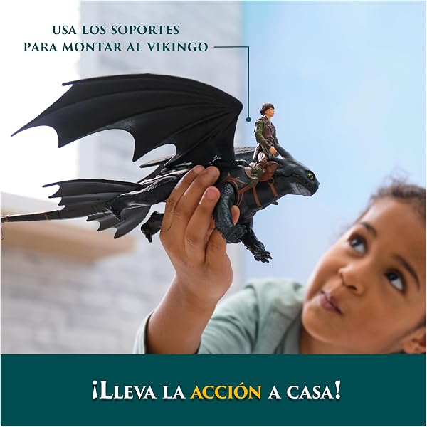 Dreamworks Dragons - Pack Figura Dragón y Vikingo: Desdentao y Hipo de Cómo Entrenar a Tu Dragón - Figuras de Acción Articuladas - 6074007 - Juguetes Niños 4 Años + - Regalo Niño 4 Años + - 5