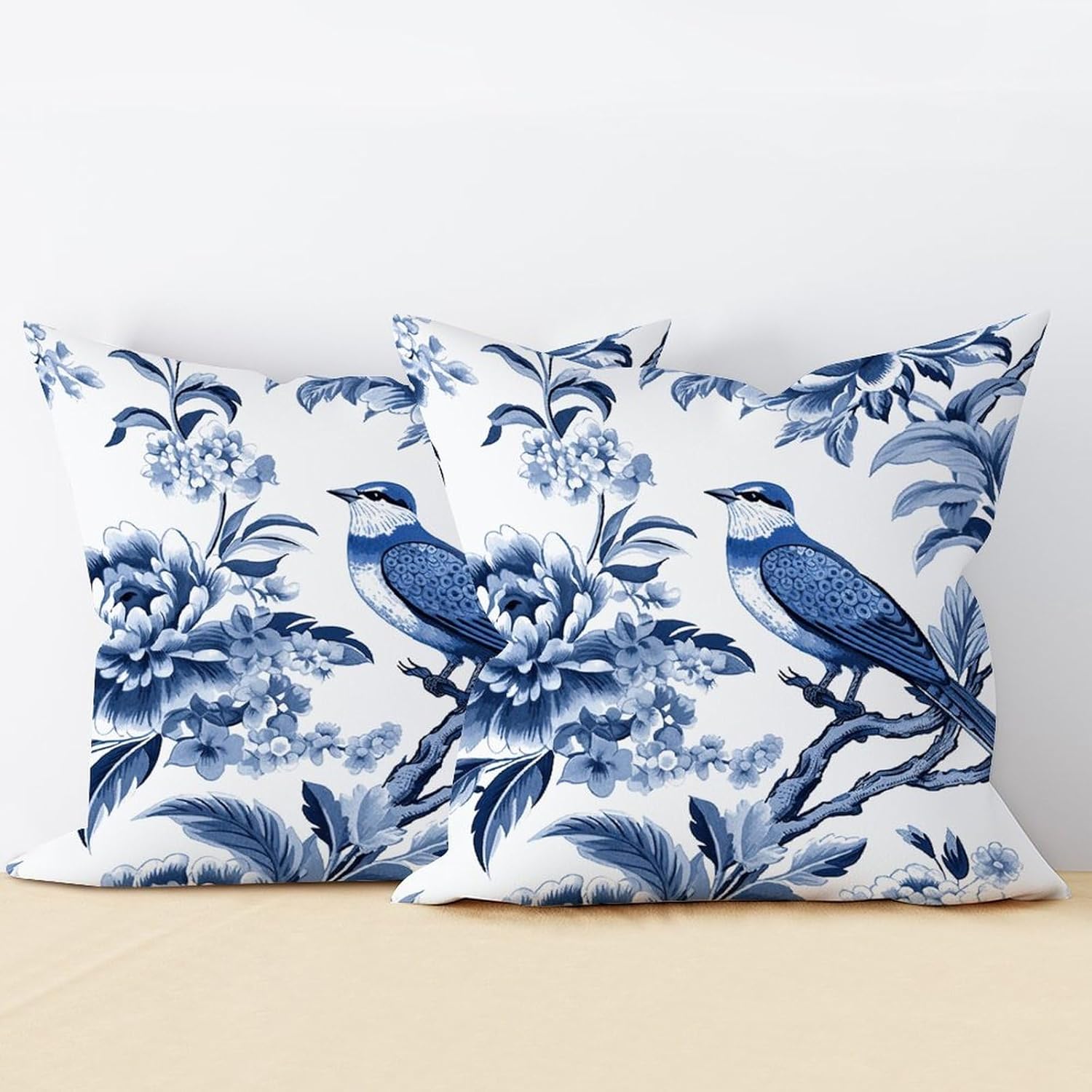 Chinoiserie Throw Pillow Cover Blue Indigo Floral Nigeria Ubuy