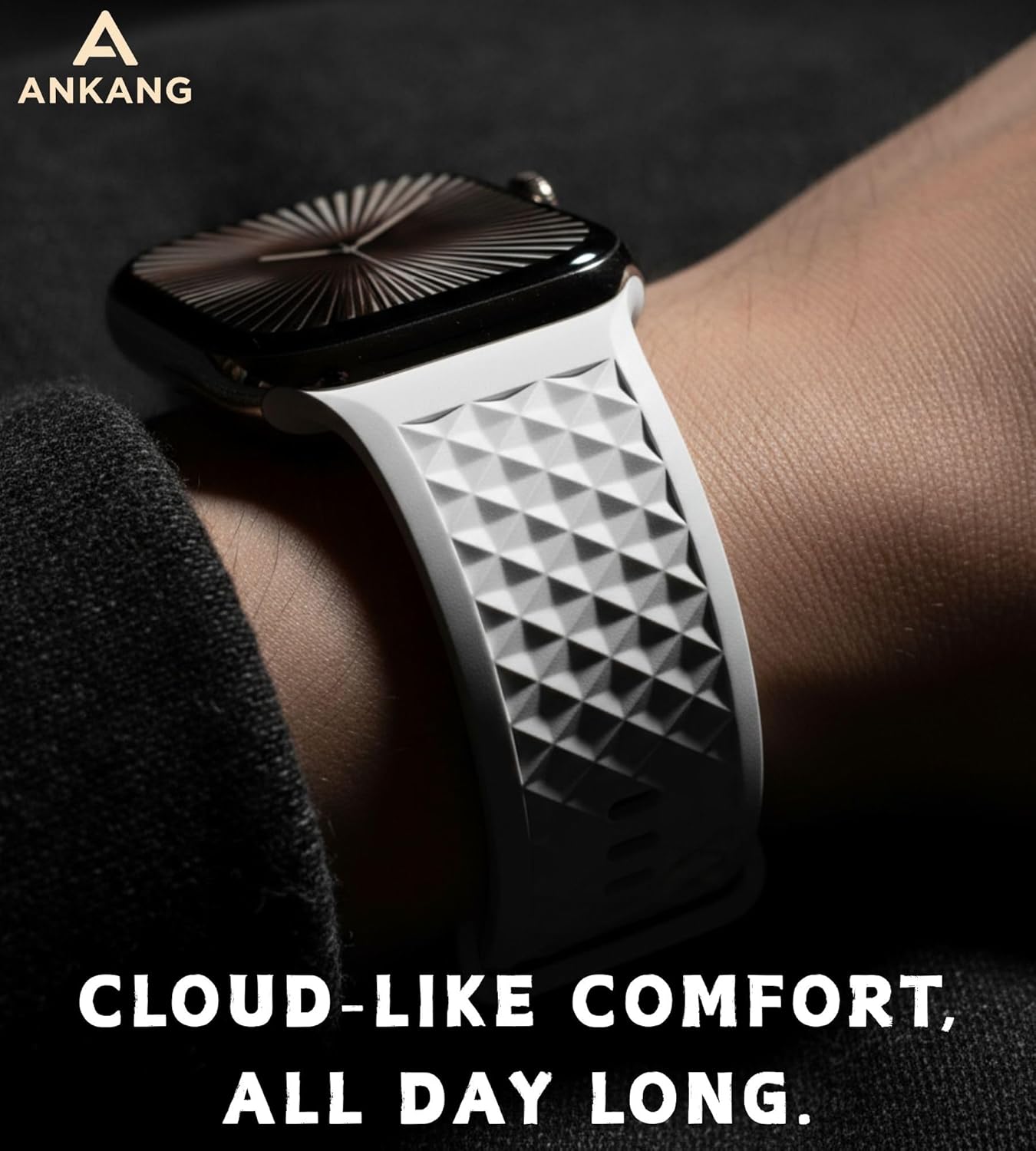Sport Band for Apple Watch: Silicone Bands for Apple Watch Series 4 5 6 7 8 9 10 SE Ultra 49mm 42mm 44mm 45mm - Breathable Rubber Sports Strap for Workout - Women Men - m/l