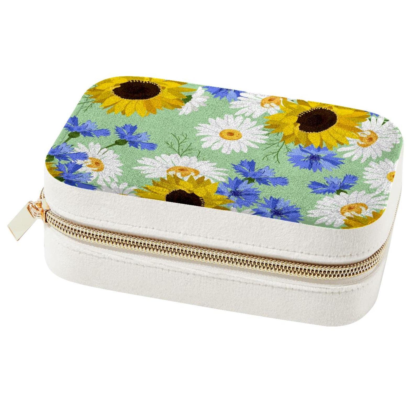 Boîte à bijoux marguerite pour vos déplacements et voyages de noces