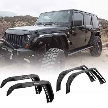 Wrangler flying jeep ジャケット Amazon.com: Fender Flares for 2007-2017 Jeep Wrangler JK/JKU