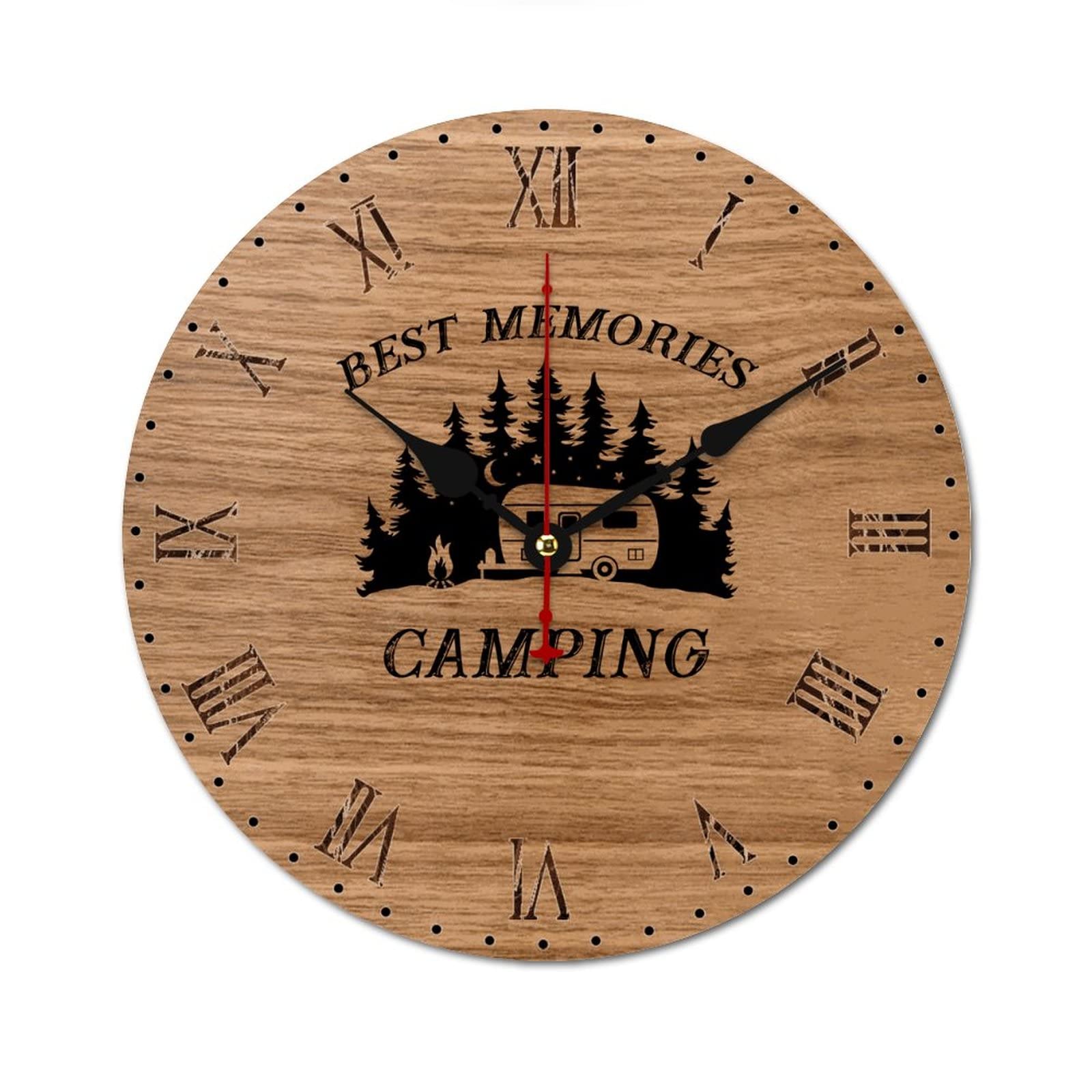 Horloge de camping quartz vintage piles 38cm sans fil lisible