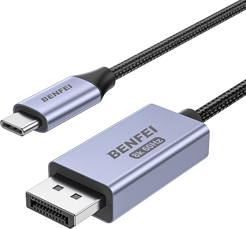 BENFEI Bidirectional USB-C to DisplayPort 1.4 Cable 6FT -…