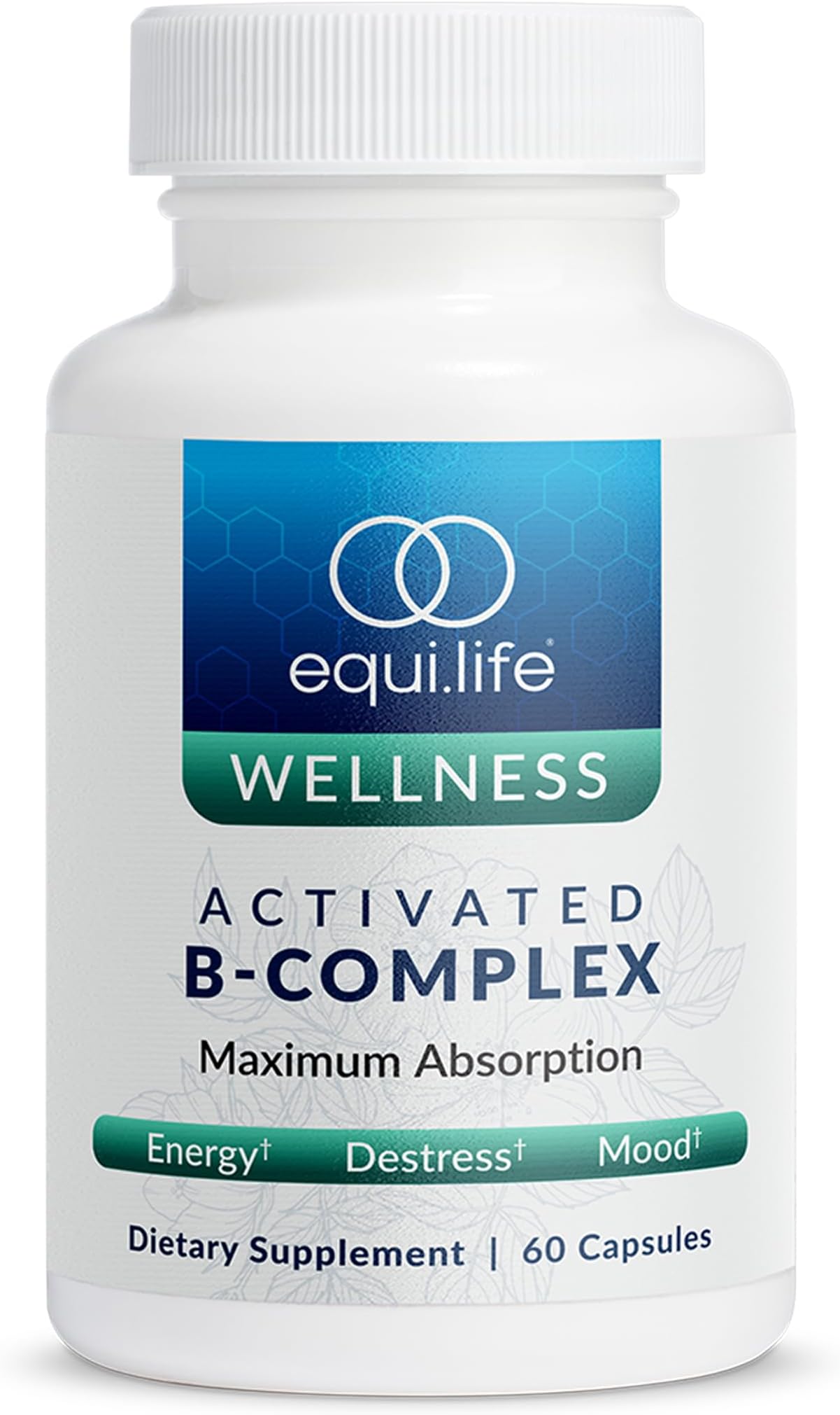 Activated B Complex Methylated Vitamin B Supplement, 60 Capsules | Biotin | Inositol | B12 & B6 | Supports Heart Health, Energy, Nervous System Function & Mood | Gluten Free | Vegan | Non-GMO