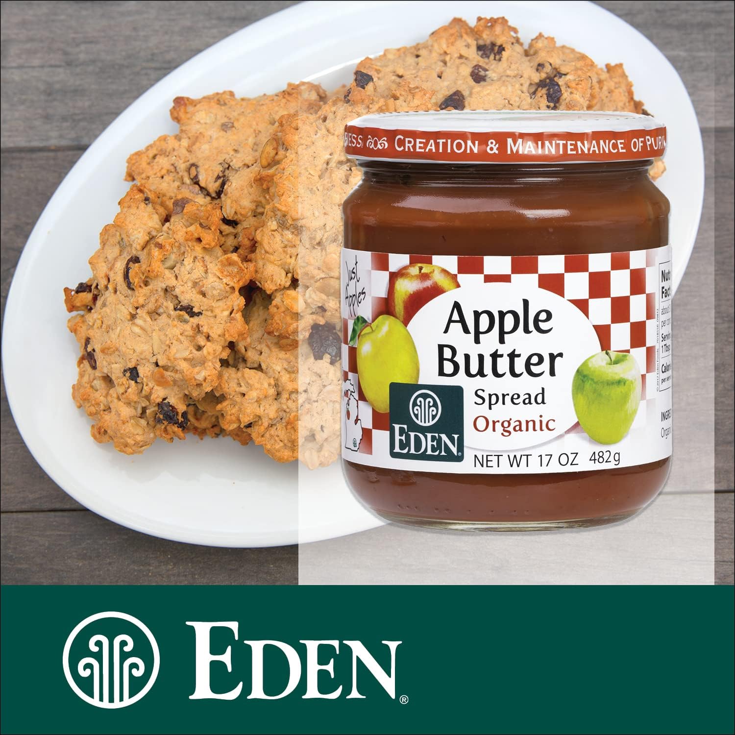 Eden Foods Apple Butter, Og, 17 Ounce (Pack of 3)
