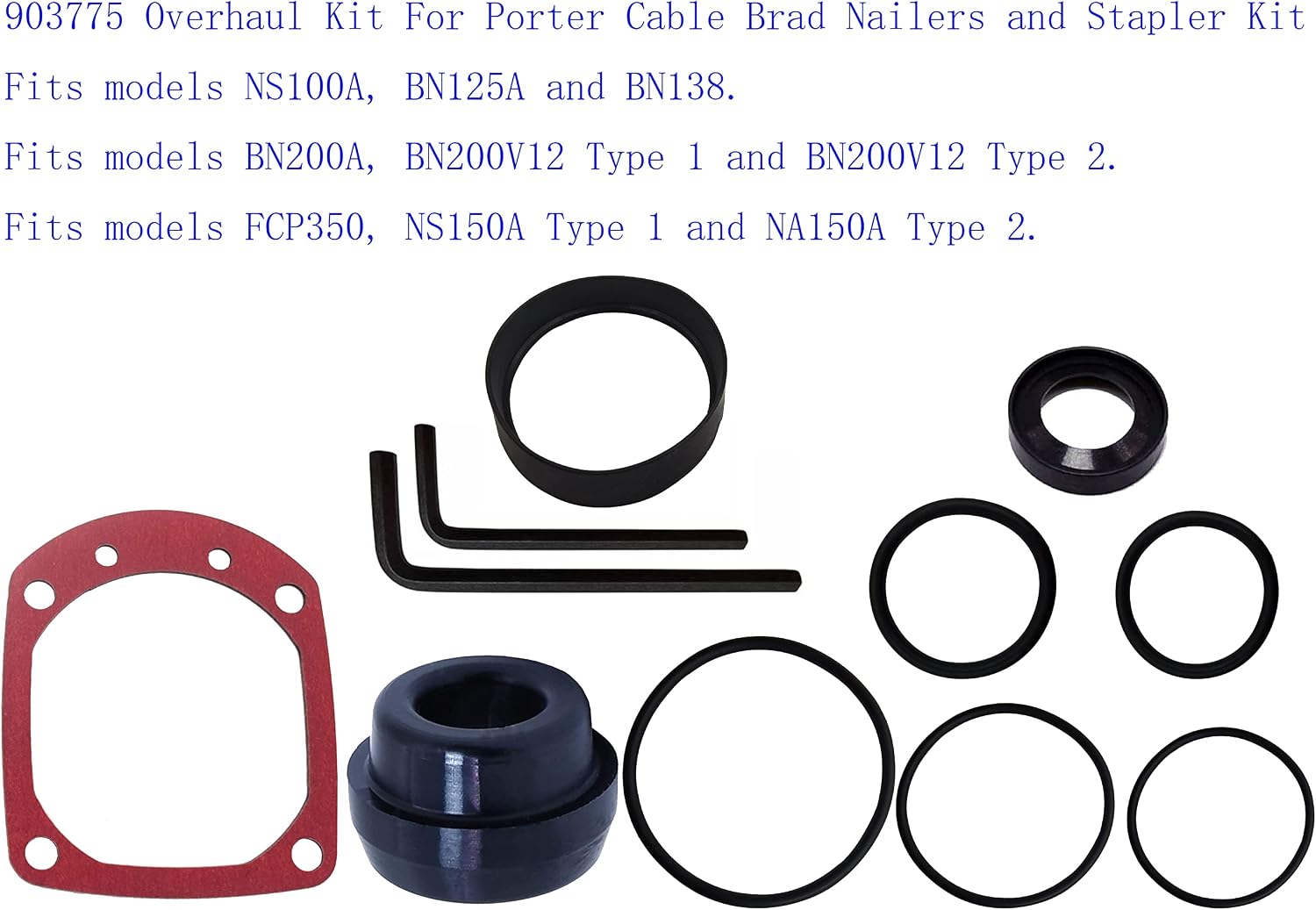 903775 Overhaul Kit For Porter Cable Rebuild Kit | For Porter Cable BN200A NS100A BN138 NS150A BN125A Stapler Kit