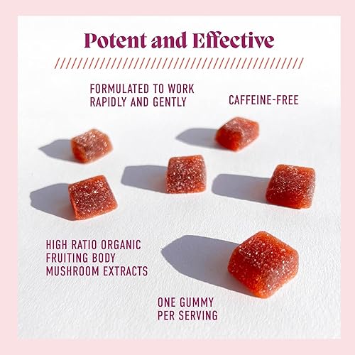 Miniatura 3 de Microjoy Motivate Gummies - Energía, resistencia y apoyo cerebral con hongos Cordyceps, maca y vitamina B12 - Veganas, sin gluten, sin OMG - Sabor a