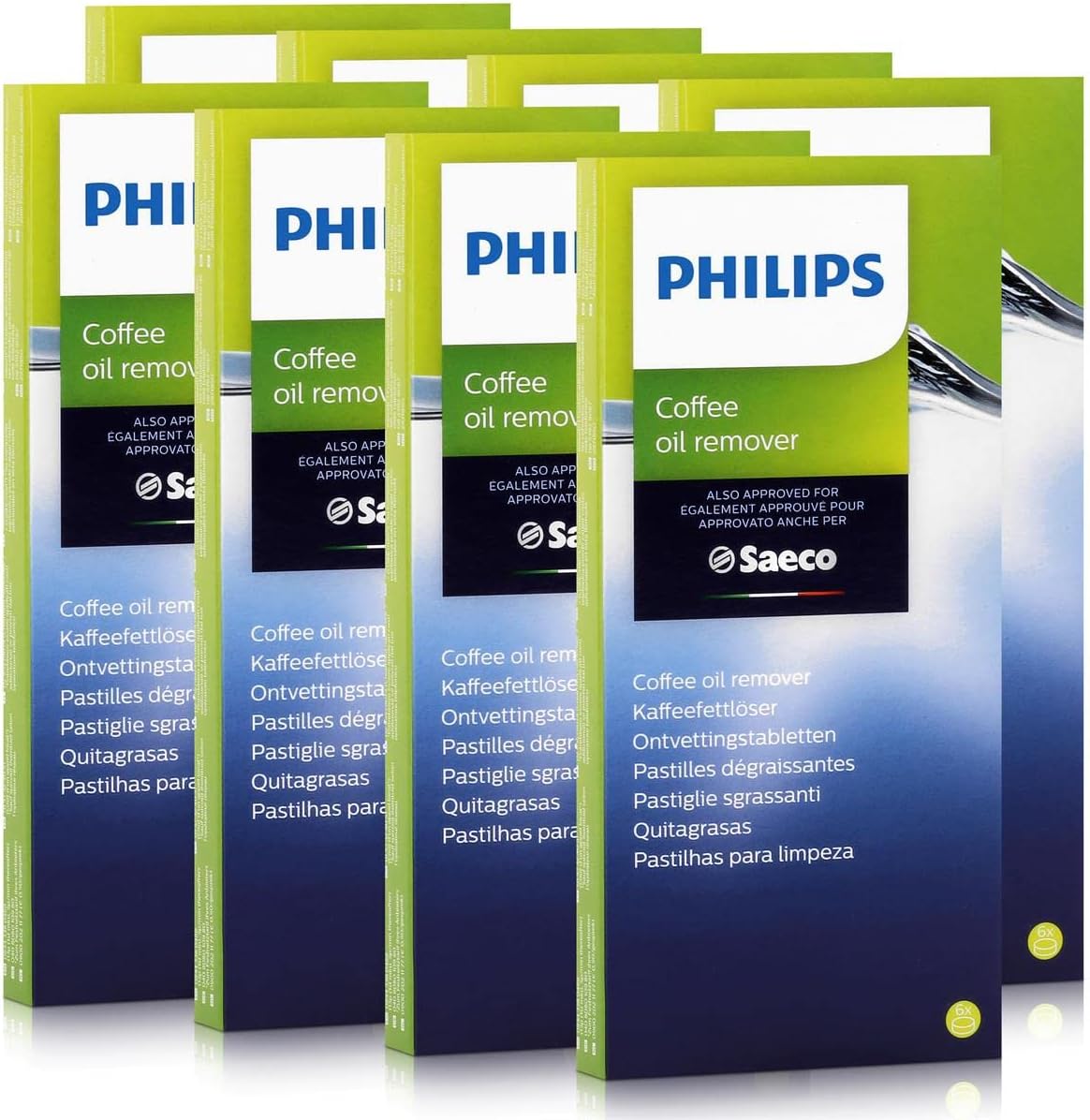Philips Saeco CA6704/10 Coffee Fat Remover 6 Tablets of 1.6 g (Pack of 8)