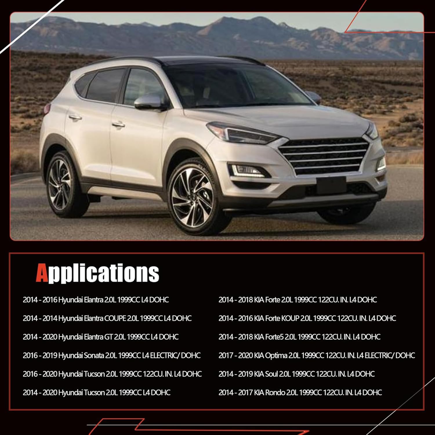 Engine Timing Chain Kit for Hyundai Tucson Elantra Kia Soul Forte Optima Rondo 2.0L G4NA G4NC Replacement Parts 24321-2E200