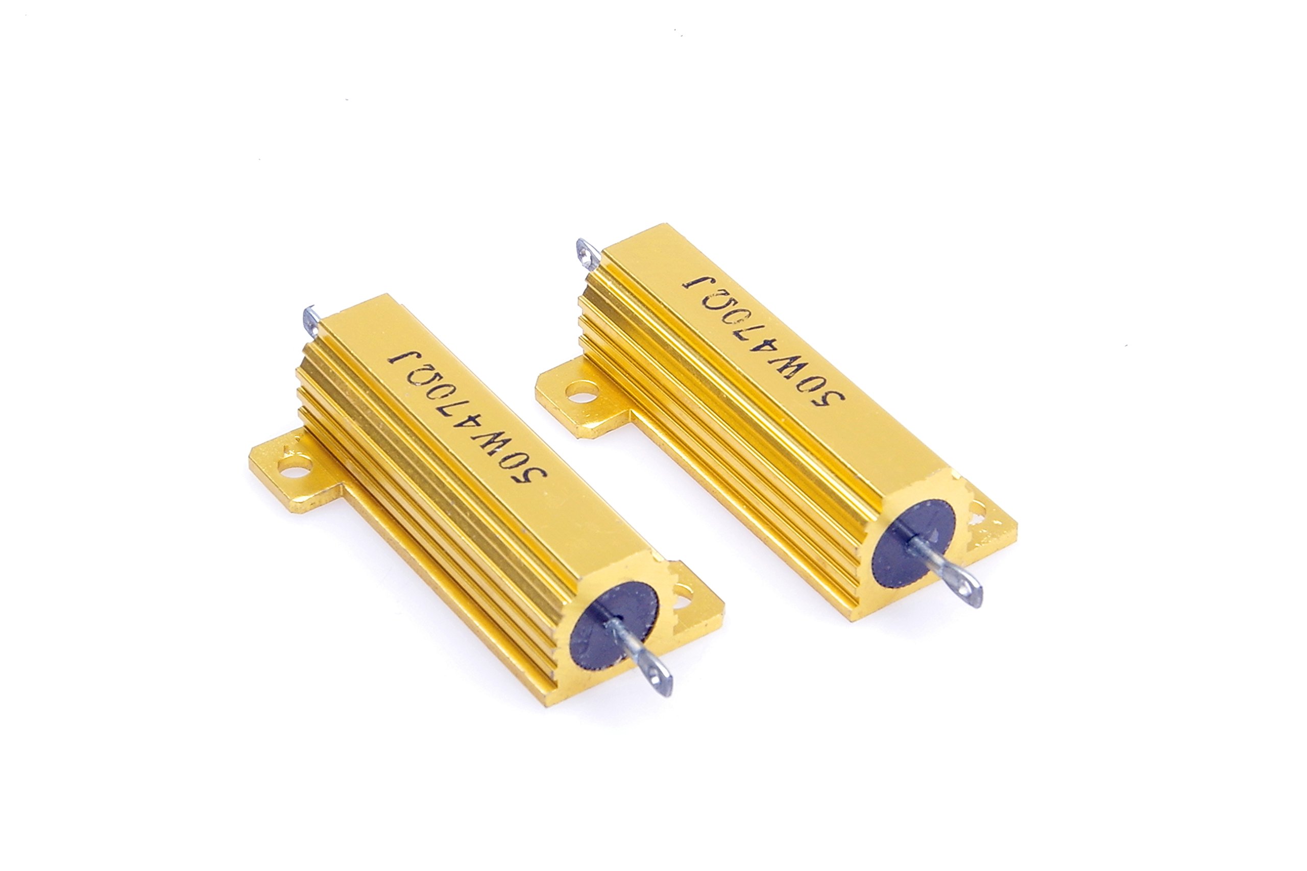 2 Stück 50 Watt 470 Ohm Alu-Widerstände – Perfekt Für Wechselrichter, LED & Lautsprecher