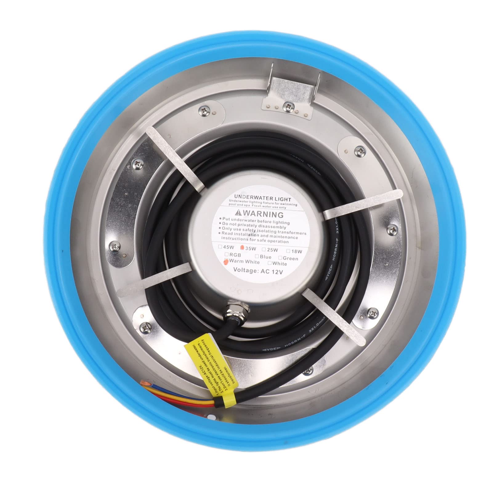 Cocoarm LED-Unterwasser-Poolleuchte, 316 Edelstahl, Unterwasser-Poolleuchte, 35 W, Wechselstrom, 12 V, IP68, Wandmontage, warmweiß, für Pools, Brunnen, Teiche, Aquarien