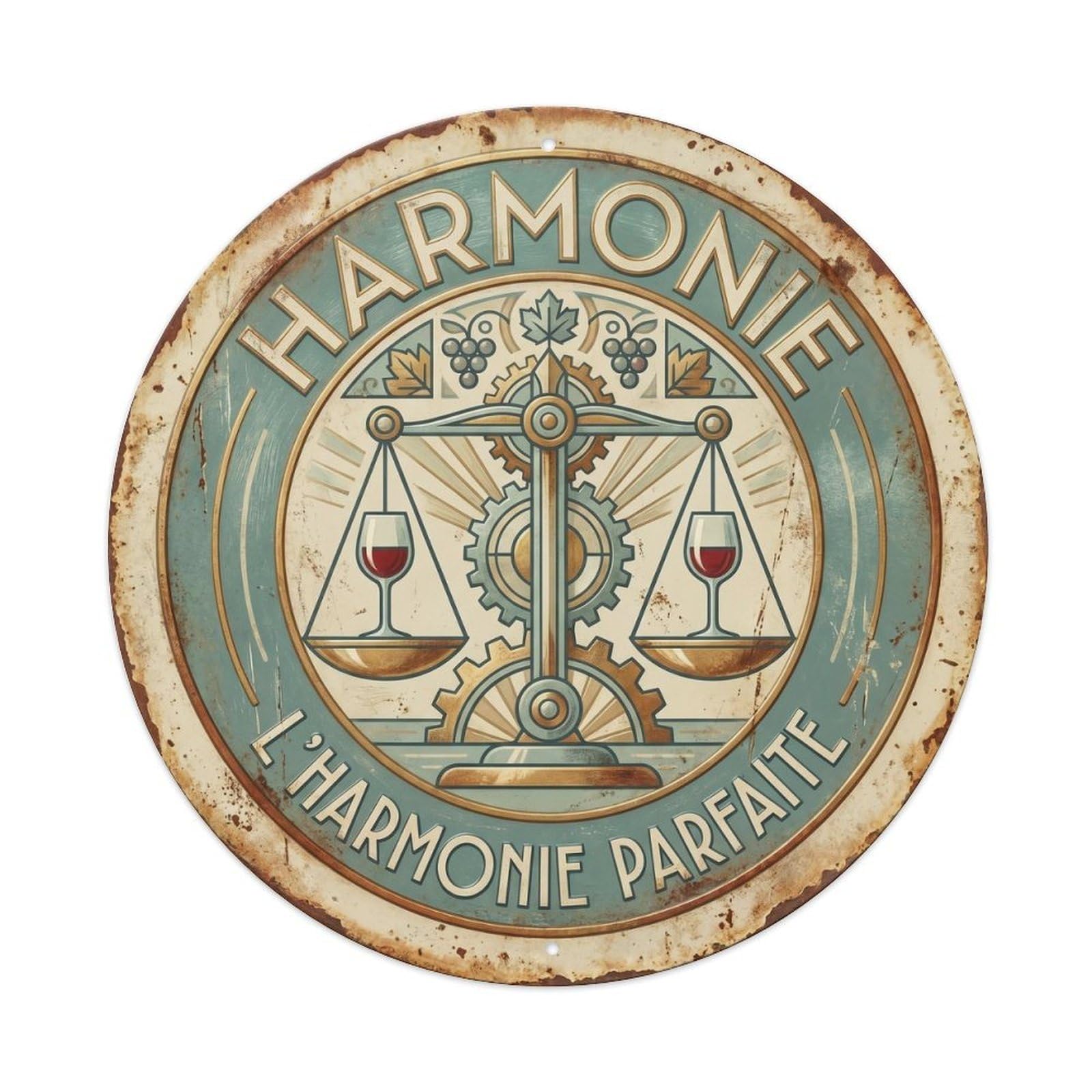 Harmony Humorous Gathering Harmony Vintage Metal Tin Sign Plaque Wall Decor for Cafe, Club Bar, Office, Garden Metal Poster 8x8Inch