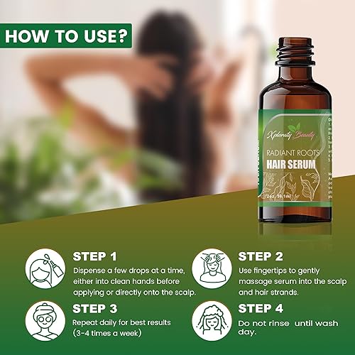 Miniatura 5 de Aceite para el crecimiento del cabello, suero para el crecimiento del cabello con aceite de ricino orgánico, aceite de romero y polvo de chebe para