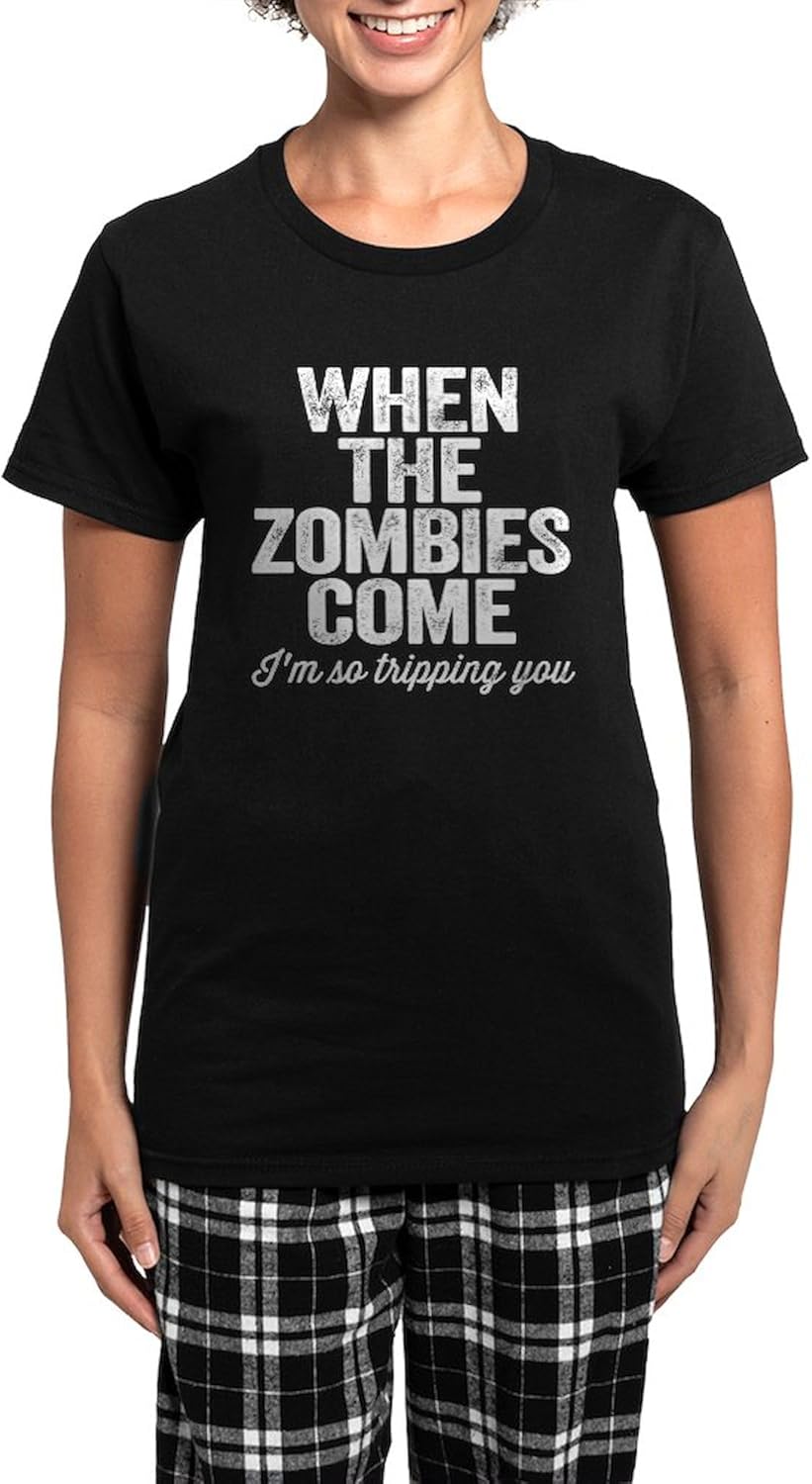 CafePress When The Zombies Come Pajamas Womens Novelty PJ Sleepwear