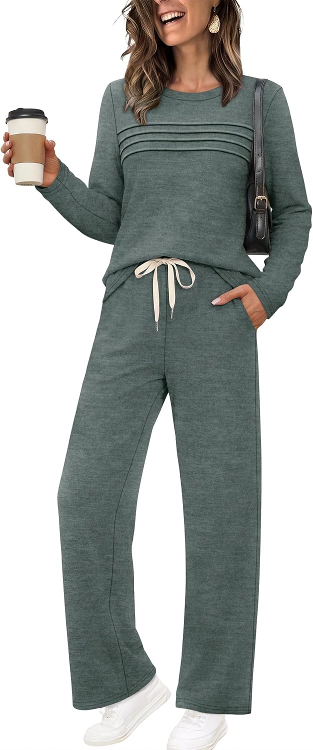Sampeel Pajamas for Women Set Comfy Lounge Sets Two Piece Long Sleeve Cute Pjs Soft Sleepwear Fall Clothes image 4