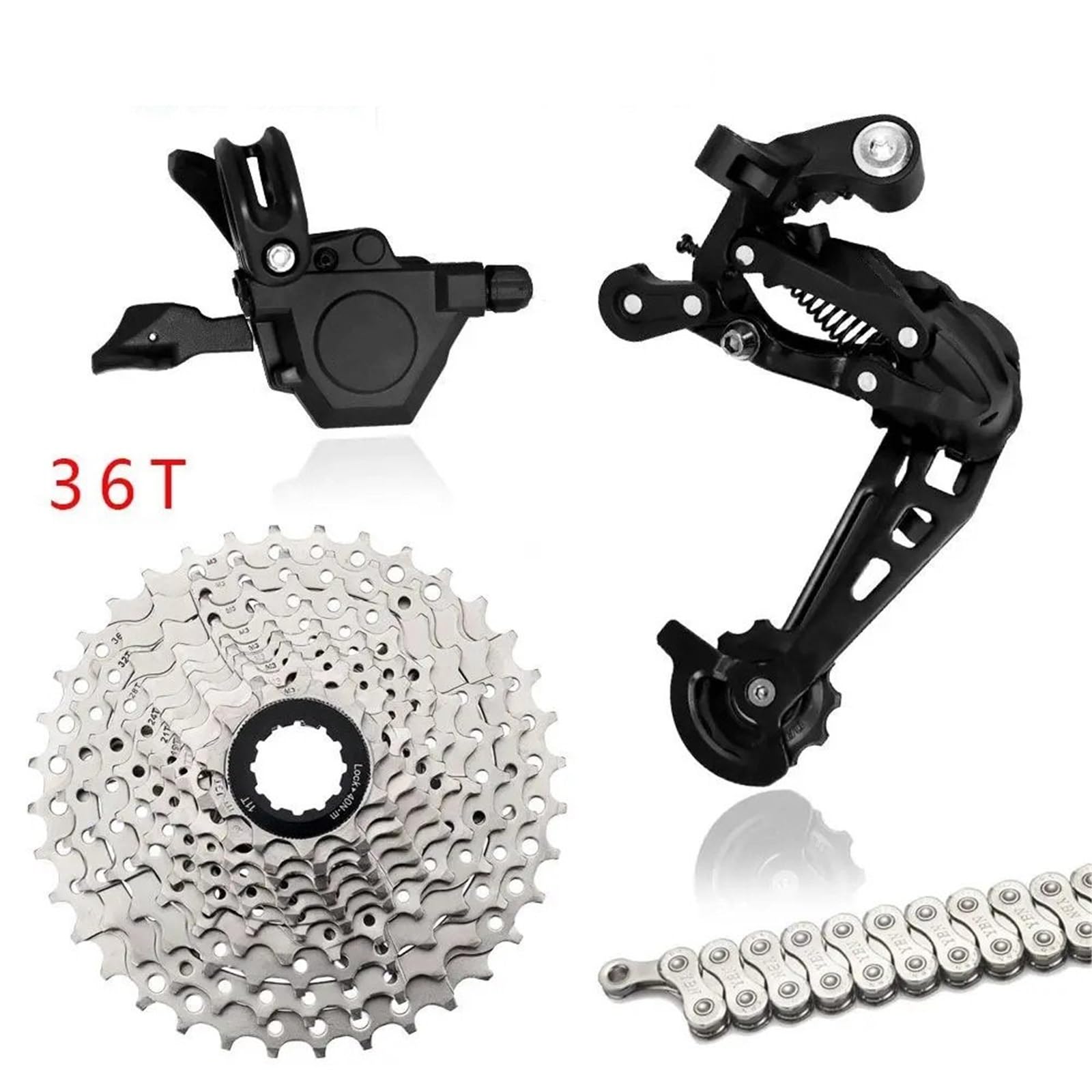Grupo de velocidades RX10 1x10, Grupo de Cadena YBN, desviadores Traseros, Cassette MTB de 36 Dientes y 42 Dientes, Cambio Rainbow M6000 A5 A7 Deore