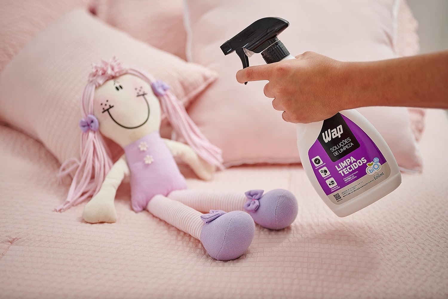 WAP Limpador de Tecidos com Espuma WAP LIMPA TECIDOS 500ML, Branco e Roxo