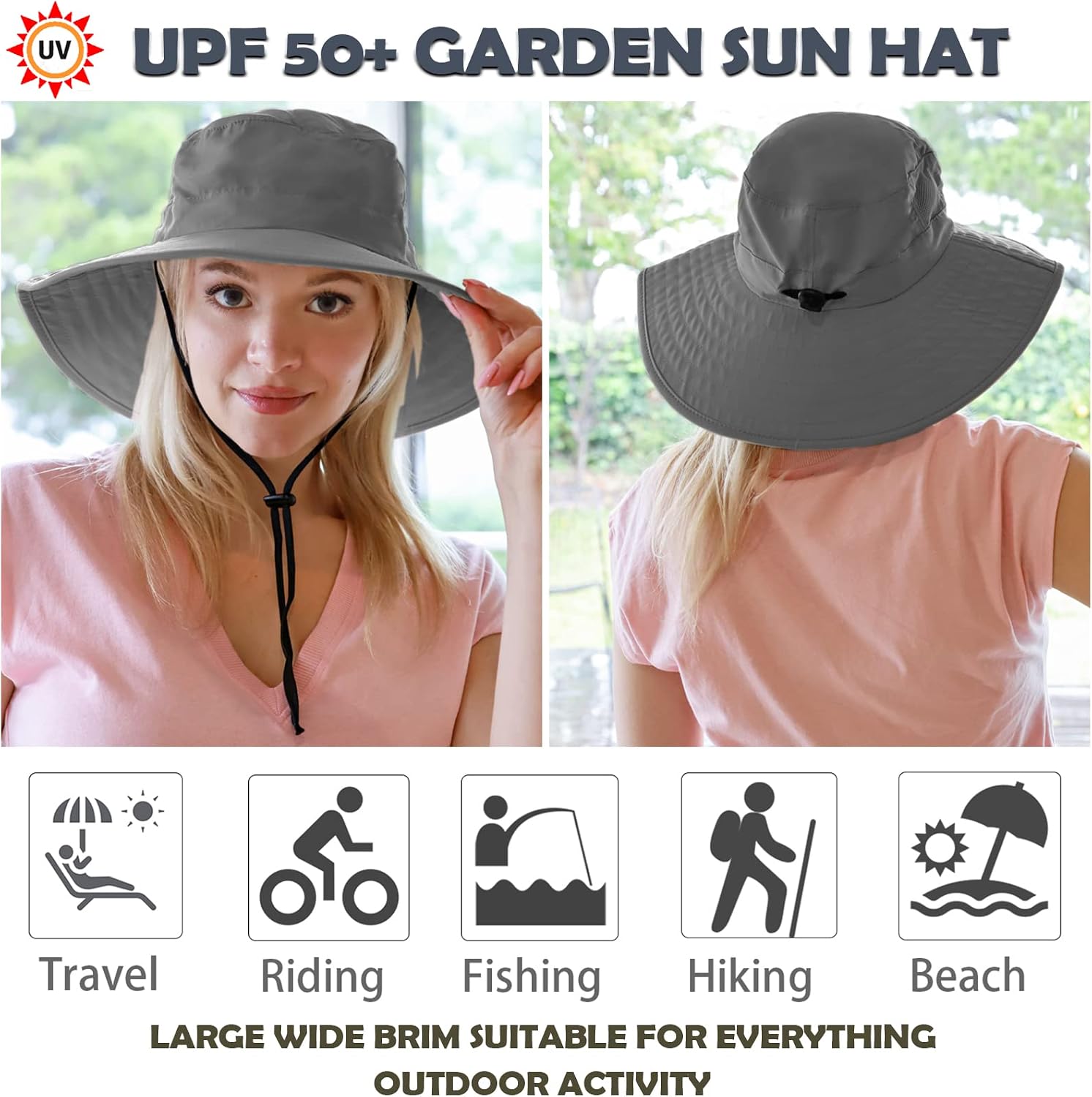 Solaris Wide Brim Sun Hat + Waterproof Picnic Beach Blanket image 4