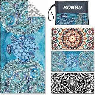 Beach Towel Quick Dry 180x90cm Pool Towels with Travel Bag,Oversized Travel Towel Lightweight Compact Beach Accessories,La...