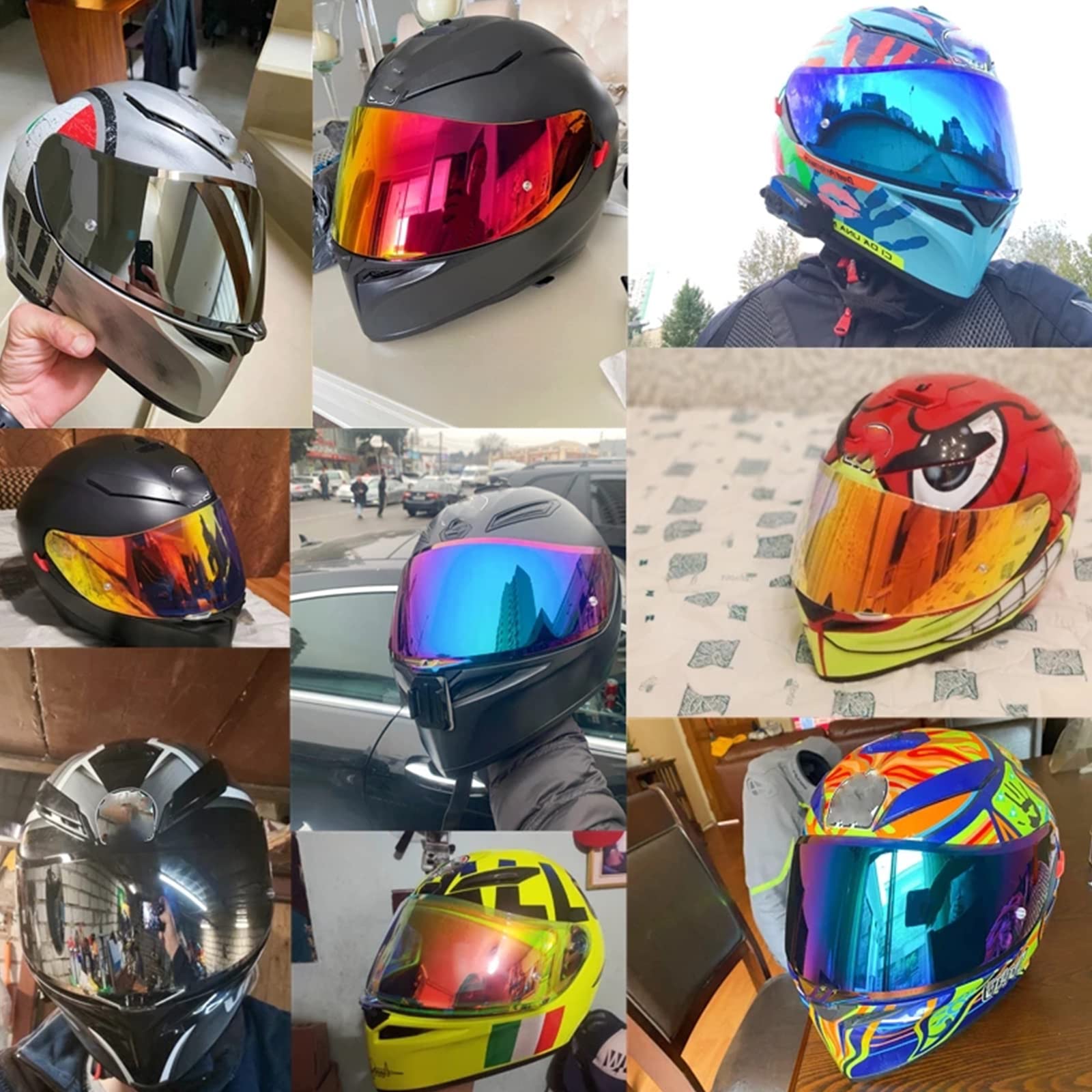 Original K1&K3SV&K5 Motorcycle Helmets Visors High-clear Lens Revo Color Use In Night | Wish - Foto 4