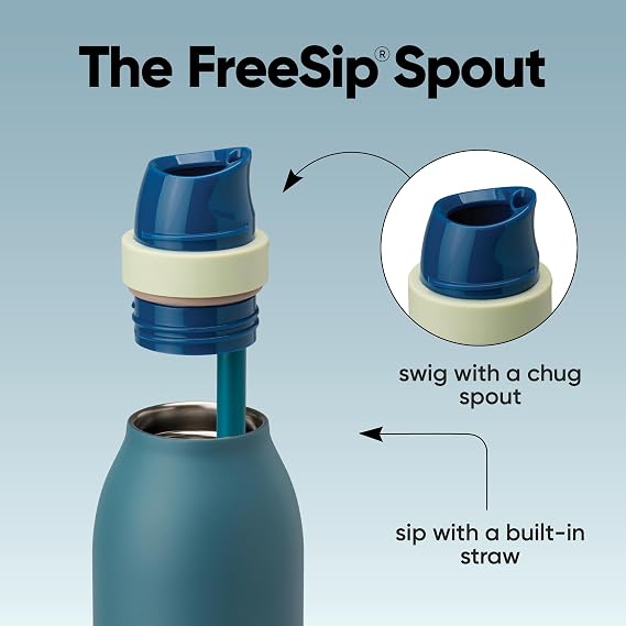 Owala FreeSip Twist Stainless Steel Water Bottle 24 oz Denim