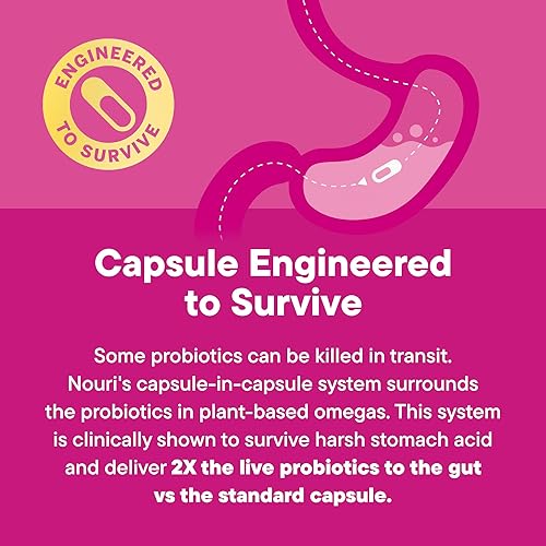 Miniatura 3 de Nouri Probióticos y Omega para la salud vaginal, digestiva e inmunológica, probióticos para mujeres, tomar diariamente, suministro para 30 días