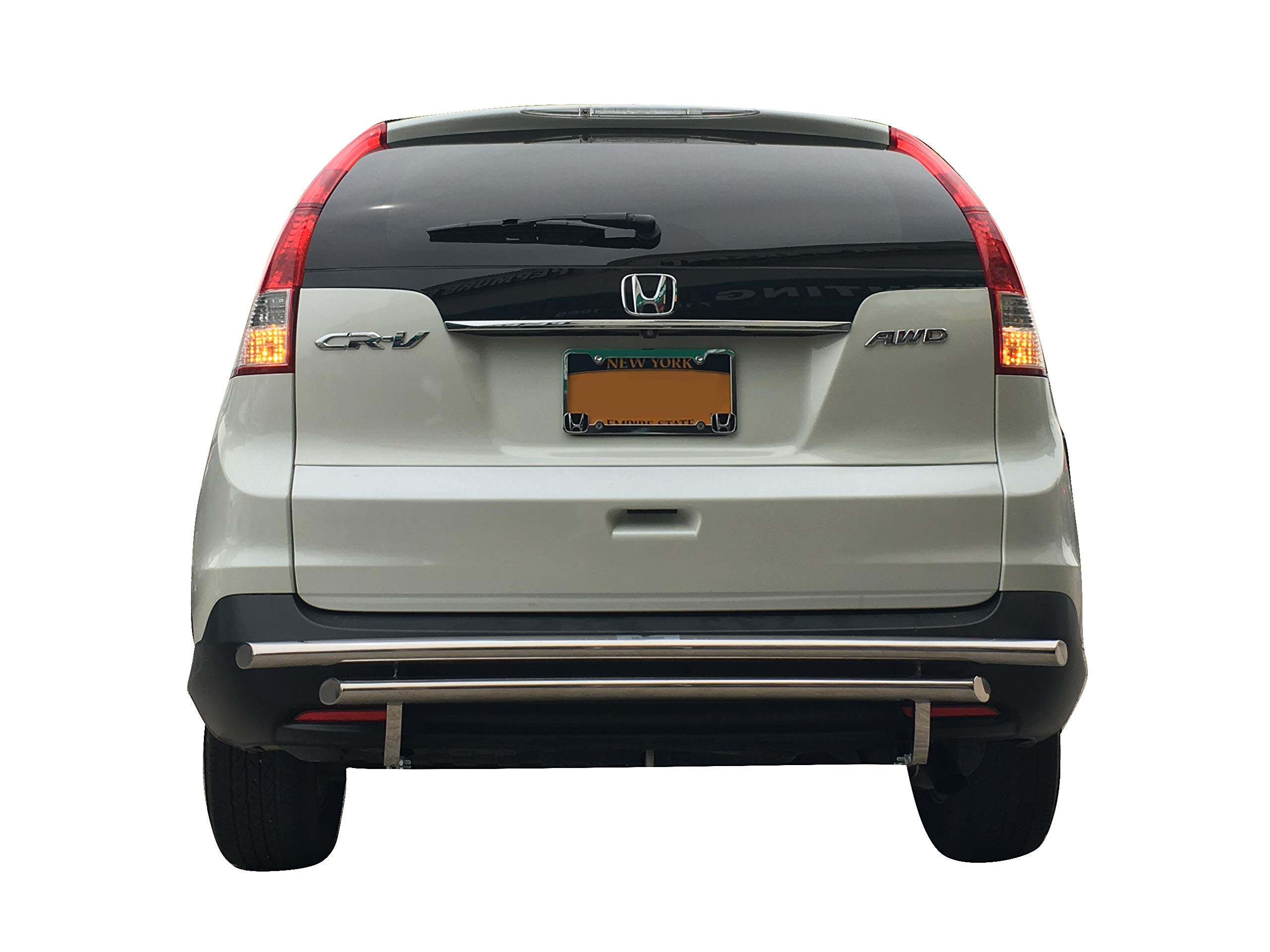 Vanguard Stainless Steel Double Layer Rear Bumper Guard | Compatible with 22-23 Acura MDX 23-24 Honda Pilot