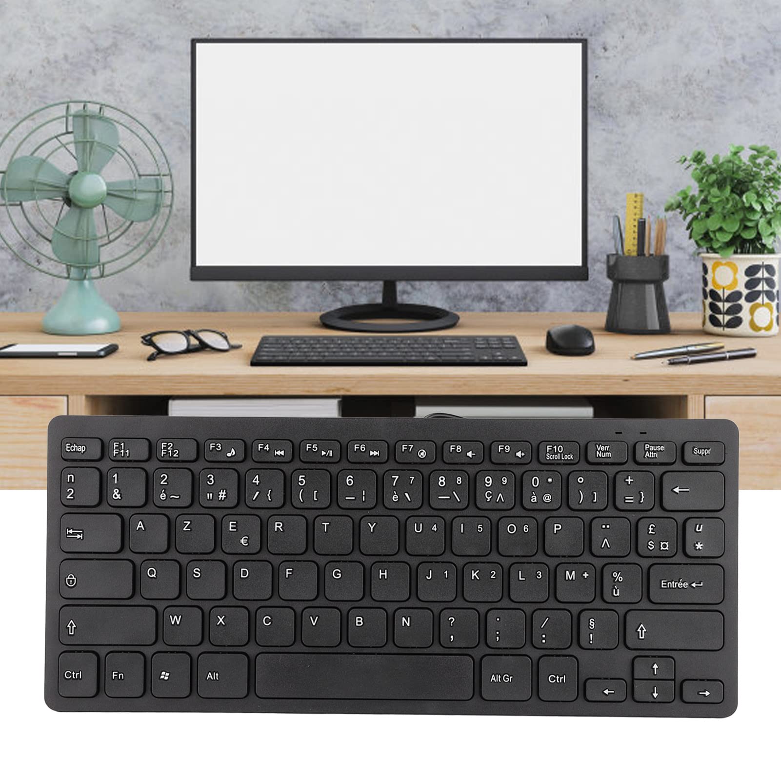 Teclado Con Cable USB Mini Ultradelgado De 78 Teclas Para Computadora De Escritorio, Portátil Y