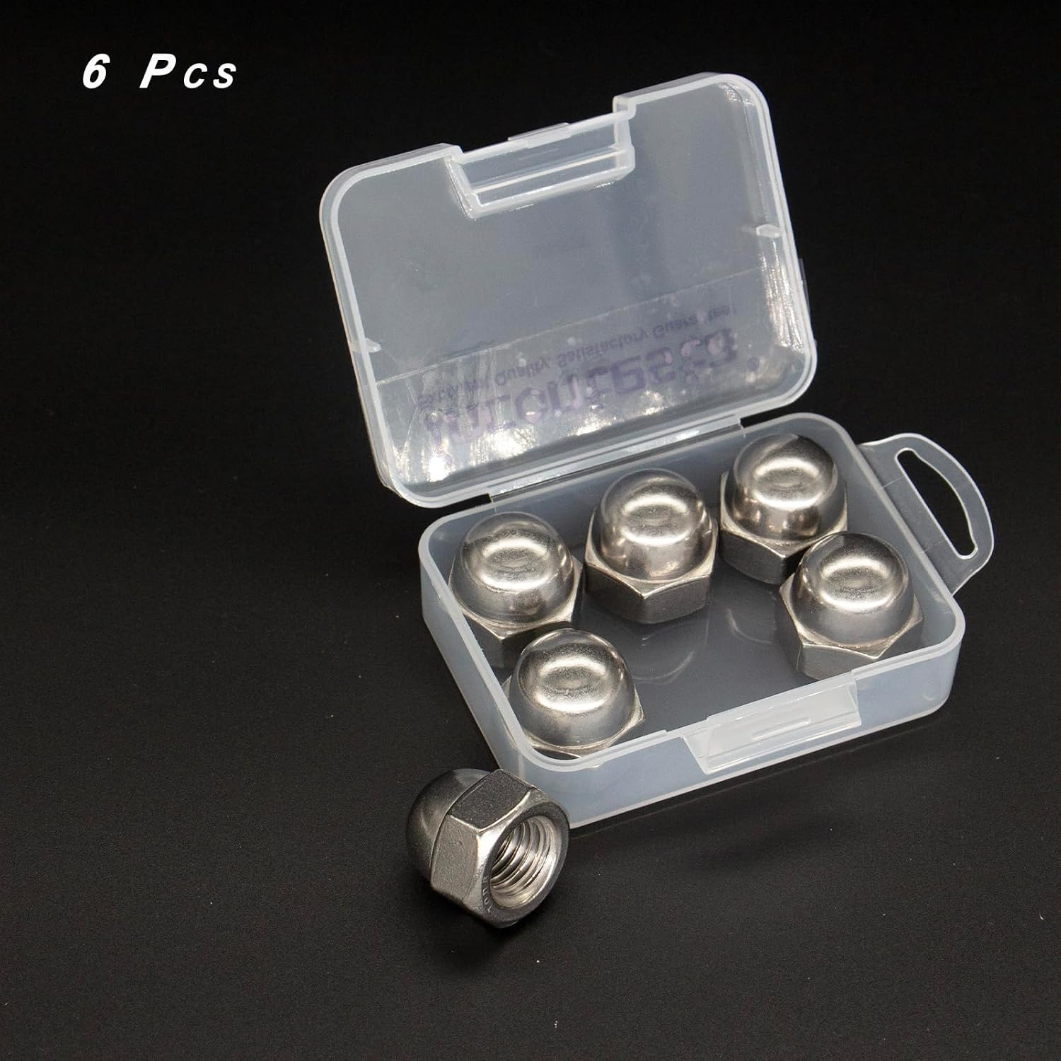 6pcs 5/8-11 Acorn Cap Nuts, INCONTESTA 304 Stainless Steel Hex Acorn Cap Nut, Decorative Round Head Cover Dome Nuts