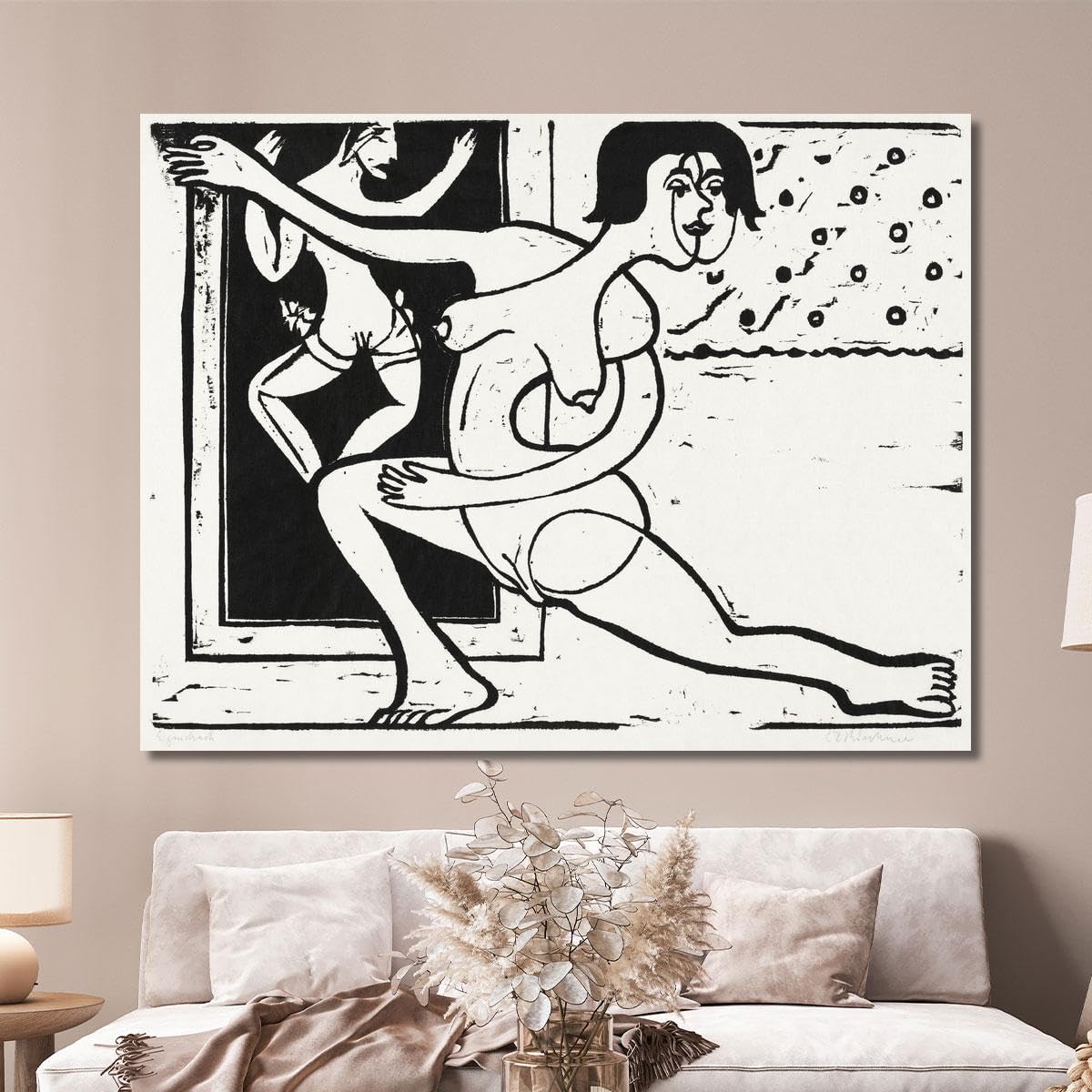 Tänzerin che Praxis 1934 Ernst Ludwig Kirchner Elk24 Kunstdruck auf Leinwand, moderne Kunst, Fine Art, Wanddekoration, fertig zum Aufhängen, 50 x 40 cm