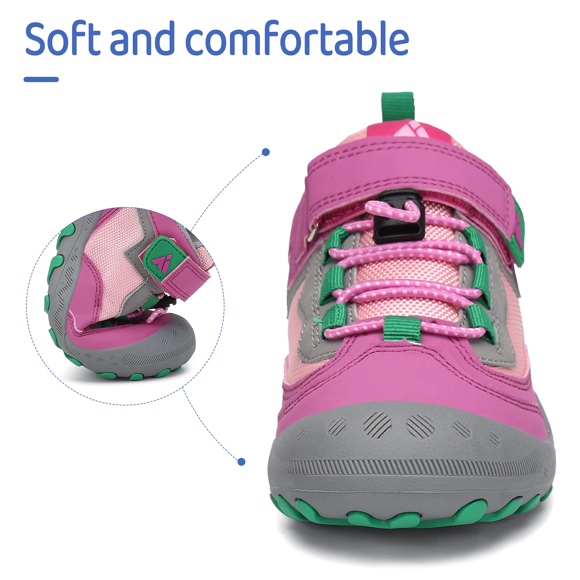 Mishansha Enfants Chaussures de Randonnée Fille Chaussures de Running Multisports Garçon Respirantes Rose