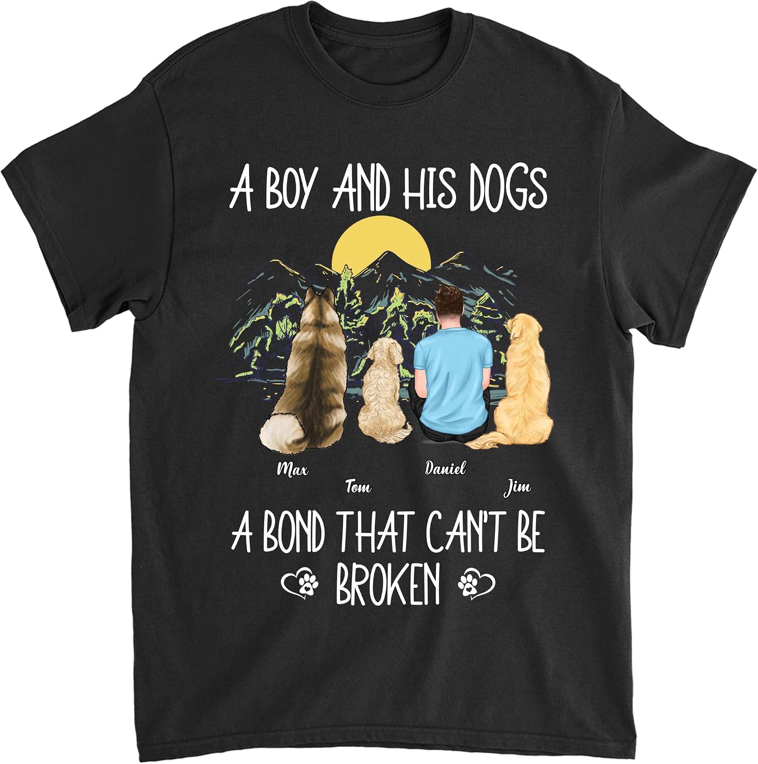 Gossby Personalized Custom Shirt - A Girl and HER Dog, a Bond That Can't be Broken Personalized Dog Lover Shir