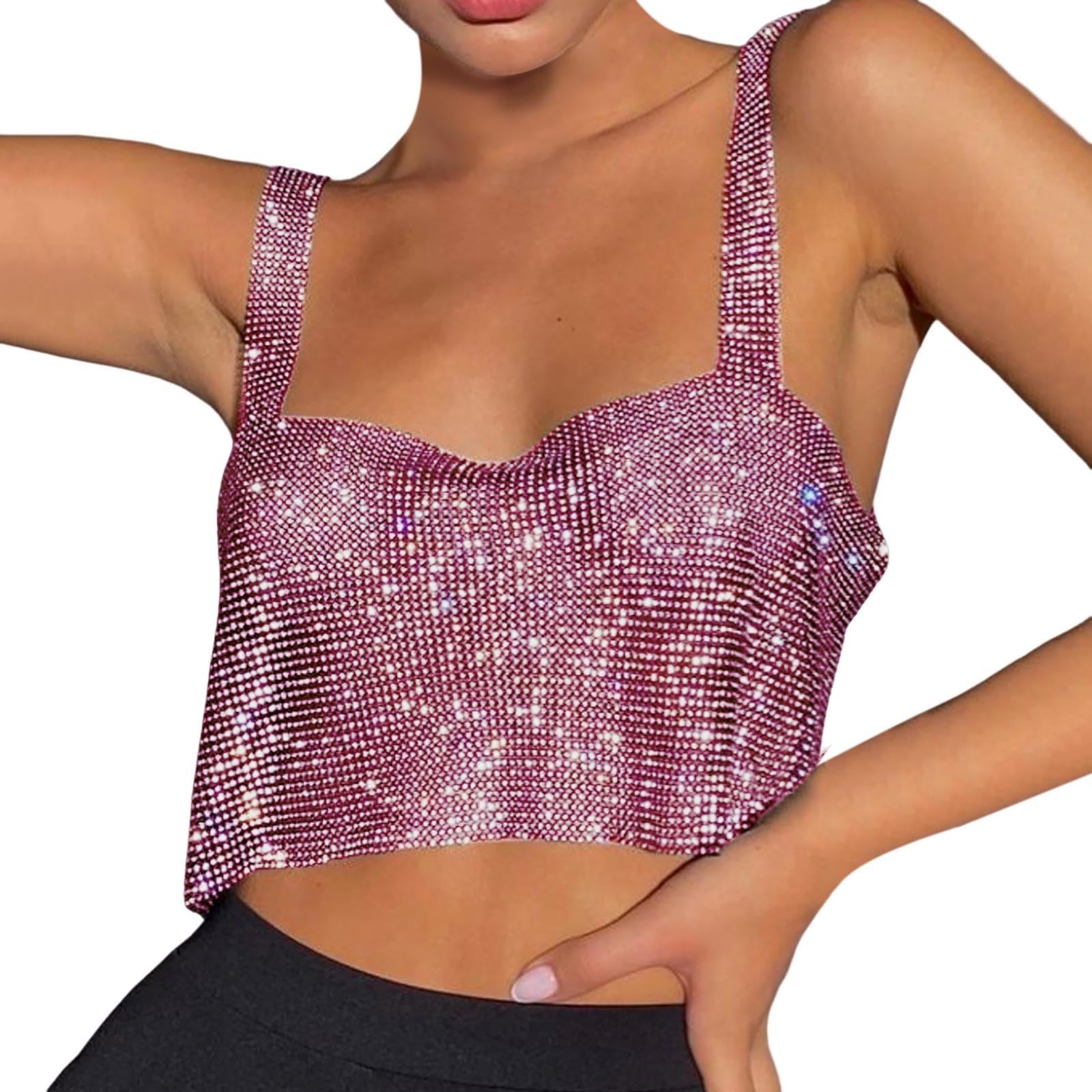 WWricotta Top Corto in Pizzo, Spalline Sottili, Donna, Sexy, Streetwear Estivo, Contrasto Elegante/A
