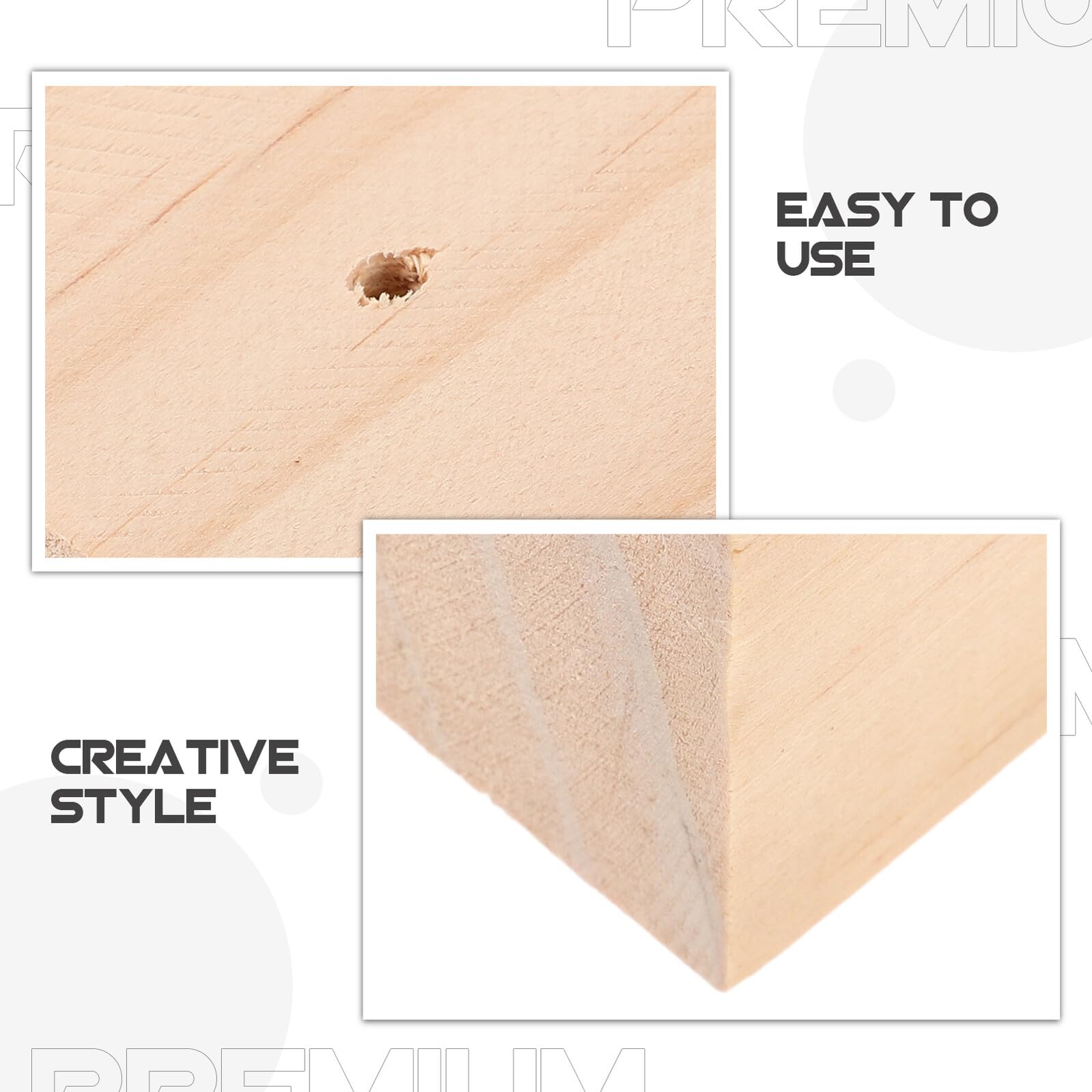 Baluue Kit 10 Pezzi Base in Legno per Decorazioni Torta, Supporto per Fiori da Decorazione Design Multifunzionale e Facile da Pulire, per Pasticceri Casalinghi