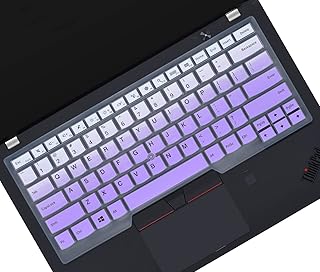 Keyboard Cover for Thinkpad E14 & E14 Gen 2, T14 T14s T480 T480S T490 T490s T495 T495s E490 E495, Thinkpad P14s P43s, Thinkpad X1 Carbon 8th, Thinkpad X1 Extreme 2nd Gen&Gen 3 - Gradual Purple