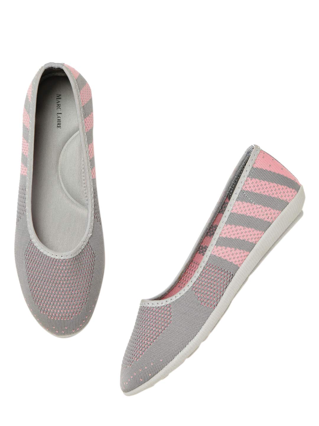 Marc Loire Womens Lightweight Athleisure Knitted Active Wear Slip-On Ballerina Casual Shoes for Daily Walking Grey - 6 UK (B08KZR9TJP) Amazon Price History, Amazon Price Tracker