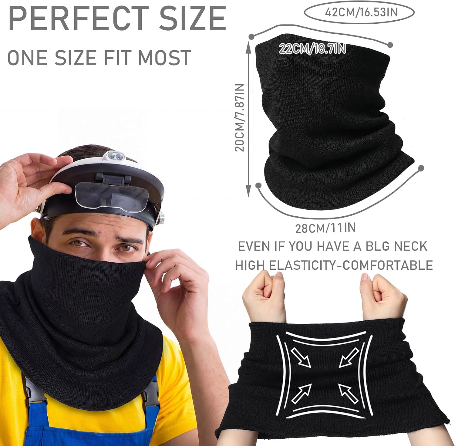 Cuffbow 2 Pcs Cut Resistance Welding Neck Protector Gaiter Welding Helmet Neck Gaiter Flame Resistant Guard Protection Hockey Guard Brace for Men Heat Hunting Army Military Working