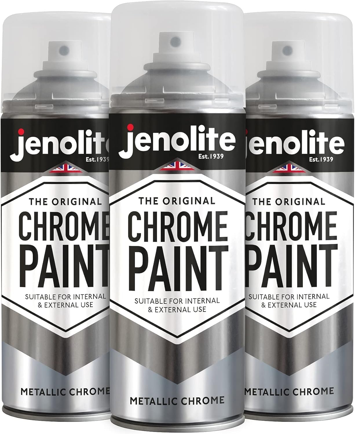 JENOLITE Chrome Paint Aerosol, Corrosion & UV Resistant 3x13.5oz
